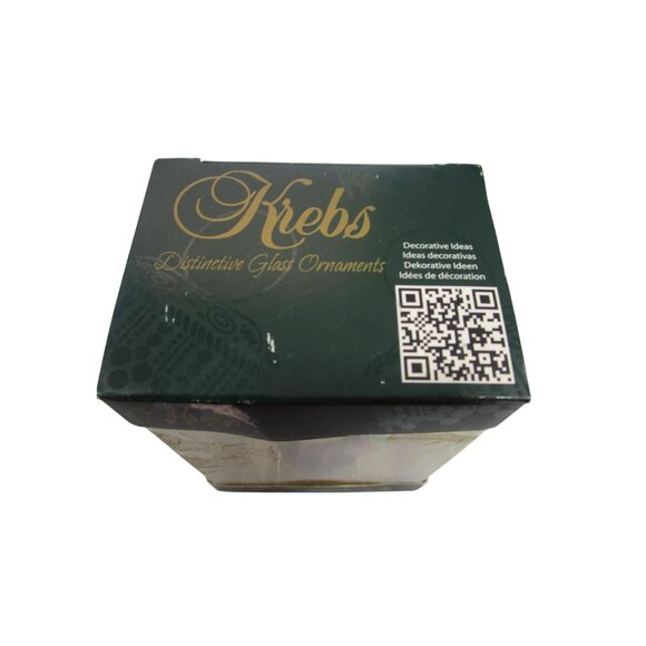 Krebs Glass Santa Ornament 3.5" Christmas Ornament New In Box - Picture 5 of 9